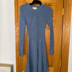 Michael Kors Long Sleeve Blue Dress